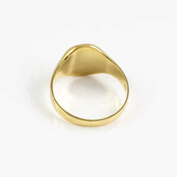 Miniatura 3 de Anillo de satén de oro amarillo macizo de 10 quilates para mujer, signo del zodiaco de satén de DC, elección de signo del zodiaco y tamaño