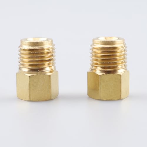 Image of AC PERFORMANCE 7 /16x24 Inverted to 9 /16x18 Male Fittings Brass 2PCS