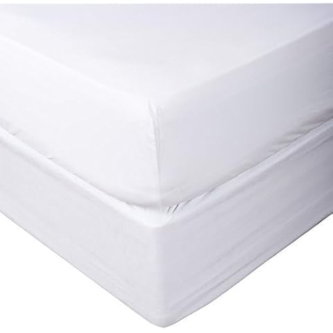 1000 Thread Count Solid Egyptian Quality 100% Cotton 1 PC Fitted Sheet(Bottom Sheet Only) Extra Long Fit Upto 15" inches Deep Pocket (Queen, White). Cover