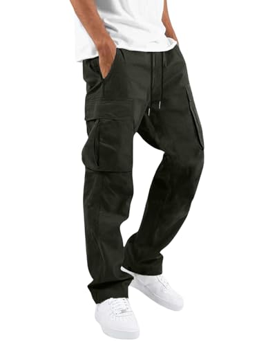 Image of LookMark Men's Cargo Pants Stylish and Comfortable | Men's Cargo Pants with Multiple Pockets | Ideal for Casual Wear, Outdoor Activities, and Everyday Use
