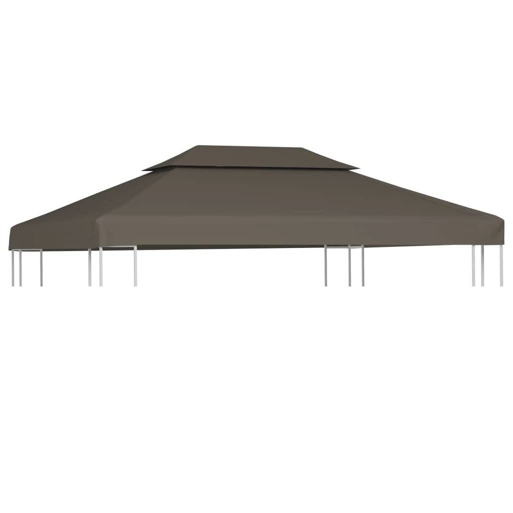 vidaXL 2-Tier Gazebo Top Cover Garden Patio Balcony Outdoor Replacement Canopy Sun Shelter Gazebo Roof Sunshade 1 oz/ft² 13.1'x9.8' Taupe — image 1