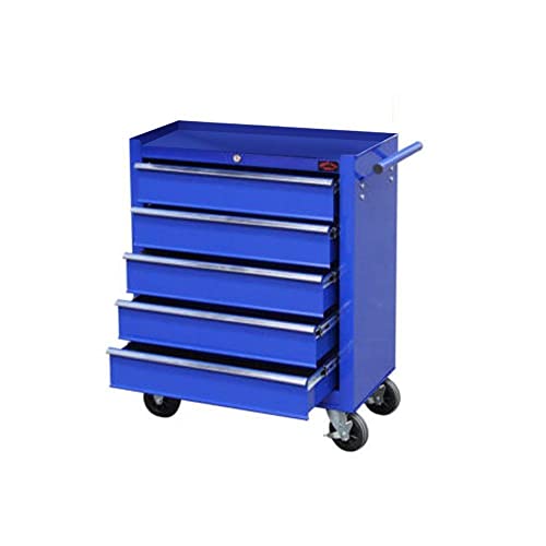 Image of Dirty Pro Tools™ LARGE 5 DRAWER ROLLCAB WITH SIDE TOOL TRAY BALL BEARING SLIDES DRAWERS AND DRAWER DIVIDERS CABINET GARAGE PROFESSIONAL TOOL CHEST BOX