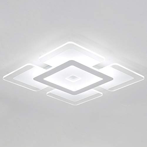 Preisvergleich Produktbild Superhelle Deckenleuchte aus Acryl, nicht blinkend, quadratisch, LED, dimmbar, Einbauleuchte für Zuhause, Flur, Esszimmer, Wohnzimmer