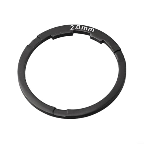 Robuster 0 82 mm Aluminium-Legierung Fahrrad-Abstandshalter für verbesserte Leistung (schwarz, 2 mm)