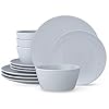 Elevate Your Dining Experience: Buy the Noritake GoG Swirl 12-Piece Coupe Set in Elegant Grey – Noritake
