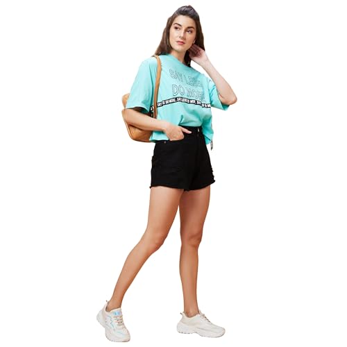 Image of Globus Women White Regular Fit Denim Shorts-3633776001