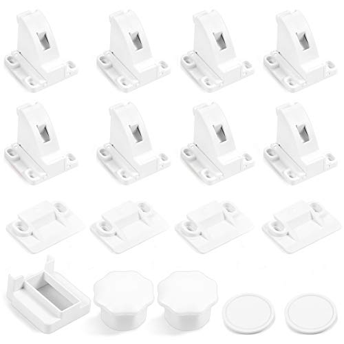 SVsunvo 8 Pack Magnetic Cabinet Locks Baby Child Safety Magnetic Cabinet and Drawer Locks for Proofing Kitchen Child Latches