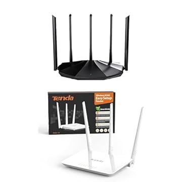 Bundle of Tenda RX2 Pro AX1500 Router Wi-Fi 6, Router Gigabit Dual Band 2.4GHz/5GHz, 4 Porte Gigabit + Tenda F3 N300 Router WiFi, Speed with 2.4GHz/300 Mbps, 3 LAN/WAN Porte, Antenne esterne 3 * 5dBi
