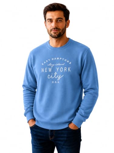 Image of Mack Jonney Men's Printed Fleece Sweatshirt|Full Sleeve Round Neck Winter Sweatshirt for Casual Wear|Travel|Gym & Everyday Style-mj-403