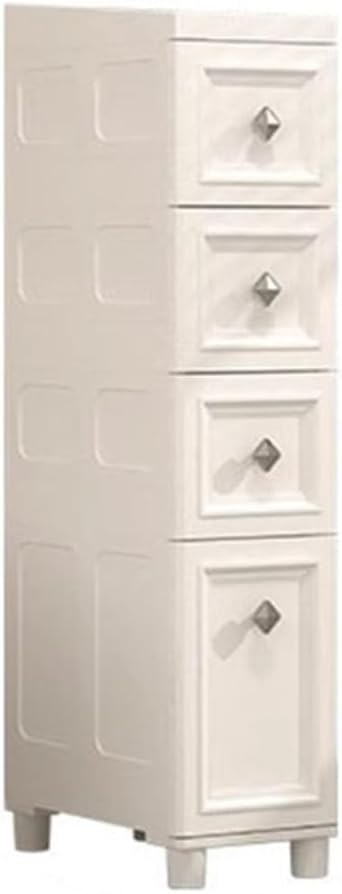 YAYASHANLI Slim Bathroom Storage Cabinet Organizer with Wheels Space Saving Toilet Paper Storage Cabinet with Slide Out Drawers for Tiny Kitchen Laundry Room Living Room Fits in Toilet Gap(22cm)