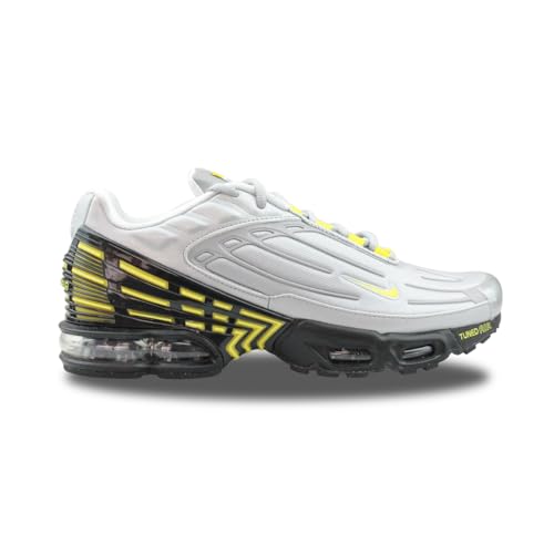 NIKE Air MAX Plus 3, Sneaker Hombre, Metallic Silver OPTI Amarillo, 42.5 EU