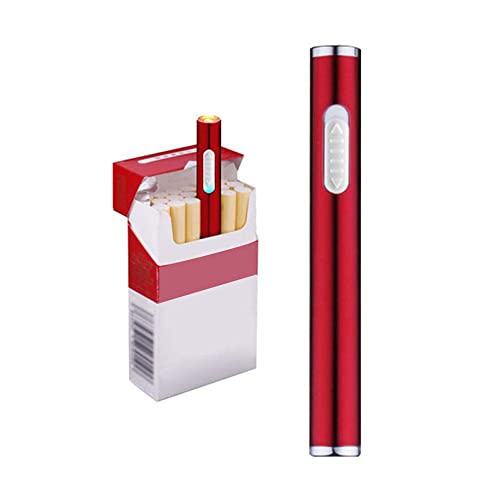 Encendedor eléctrico USB recargable mini rojo miniatura 1