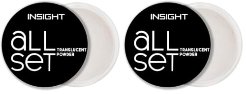 Image of INSIGHT All Set Translucent Powder - Shade: Blurring Translucent | Long Lasting Wear | Controls Shine & Minimizes Pores | Smooths Skin Texture | Weightless Formula for All Skin Types (6g) (Pack of 2)