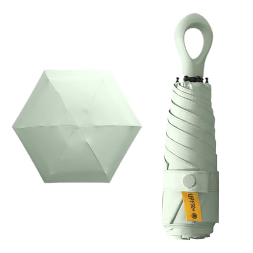 ZBHDEYG Mini sombrilla portátil – Protección UV para exteriores, ligera, de bolsillo, verde
