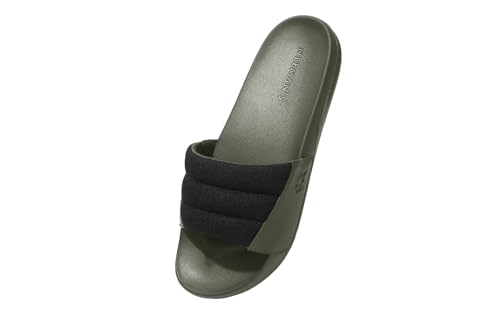 Image of Neeman's Squooshy Slides for Men | Cushioned & Comfortable Flip Flops for Men | Everyday Comfort, Flexible and Breathable | White /Red UK12
