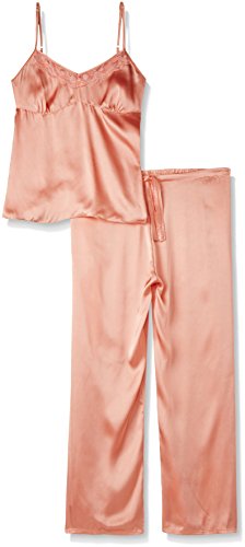 Image of Miss Chase Women's Peach V-Neck Sleeveless Loose Fit Sleepwear Pyjama Set
