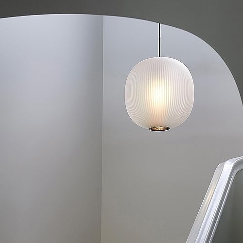 Chandelier en verre lanterne rétro suspension métal culot E26 réglable