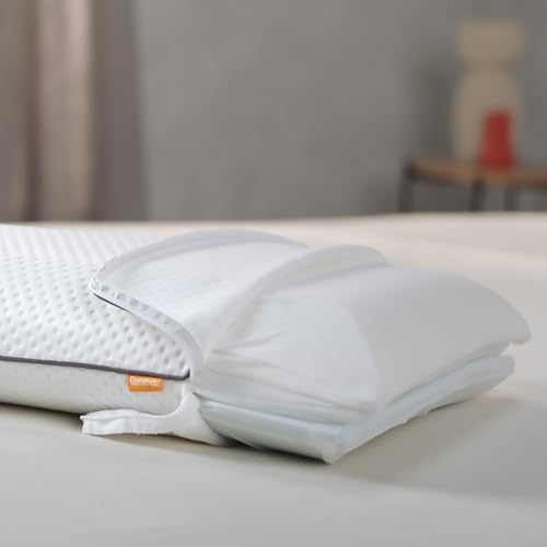 Emma Classic Stützkissen 70x40 – Ergonomisches Nackenkissen mit Memory Foam – Höhenverstellbares Kopfkissen für Seiten-, Rücken- & Bauchschläfer – Waschbarer Bezug, Atmungsaktiv