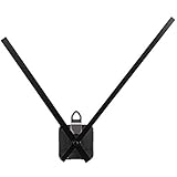 Long Shaft High Torque Clock Movement Mechanism with Long Straight Hands 250 mm/ 9.8 Inches (Black)