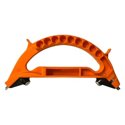ACCUSHARP All-in-One Sharpener, All Purpose Sharpener for Knives, Scissors, Garden Tools, Sharpens & Restores Serrated Knives, Cleavers, Axes, Machete, Orange Cover