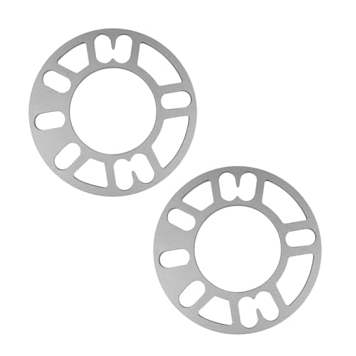Sarini Espaciadores de Ruedas de aleación de Aluminio, arandela de Repuesto Universal para Ruedas de Coche, Evita la fricción de los neumáticos (5mm), 2 uds.