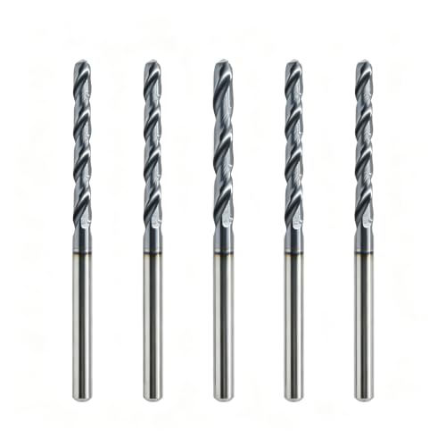 Image of 3 /32 Carbide Drill Bit for Hardened Steel Aluminum Metal Solid Tungsten K20 Carbide Drill Bit by YFTOOL 5pcs