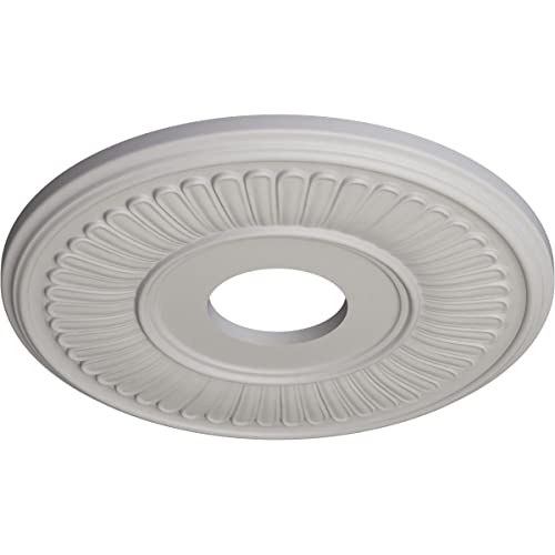 Image of 15 3 /4 inchOD x 3 7 /8 inchID x 3 /4 inchP Berkshire Ceiling Medallion (Fits Canopies up to 7 inch), Hand-Painted Ultra Pure White