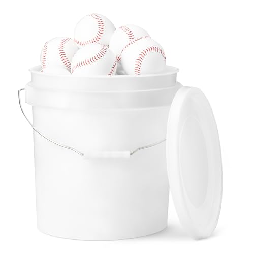 Amazon Basics Bucket of Practice Baseballs, 24 Count