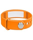 e-vibra Orologio con sveglia vibrante, cinturino ricaricabile per imparare a usare il vasino, con 15 sveglie giornaliere, Arancione-V2, Large