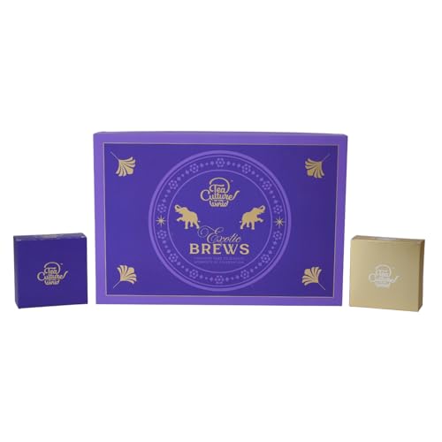 Image of Tea Culture of the World Exotic Brews - Luxury Tea Gift Set | 6 Premium Green Tea Blends | Royal Purple Gift Box - 25g*6