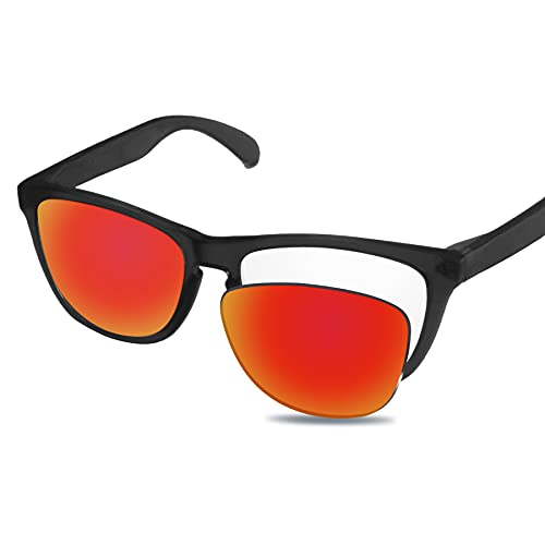 Image of 100% Precise-Fit Replacement Sunglass Lenses Compatible with Oakley Frogskins OO9013 55mm