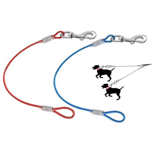2 Packs Chew-Proof Dog Leash Extension,Tangle Free Short Lead Extender for Training Walking,Durable...