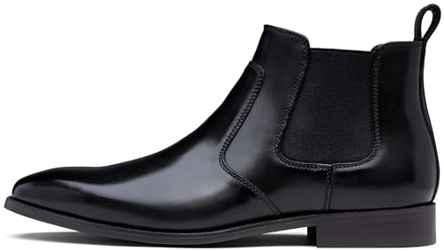 Jousen Men's Chelsea Boots Polished Premium Leather Ankle Dress Boots Classic Retro Slip On Boots for Men2