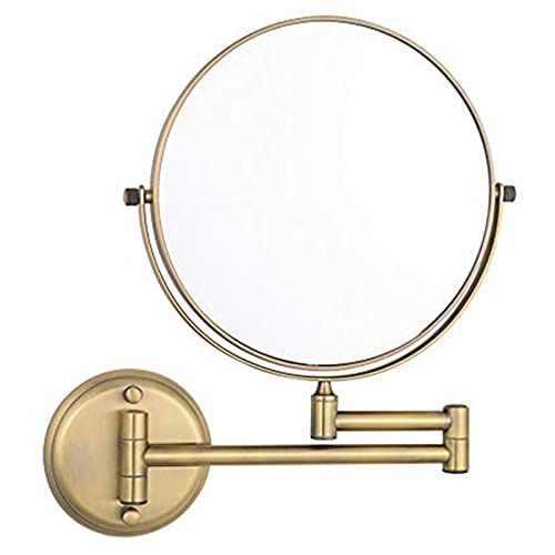 Espejo de maquillaje montado en pared, 8 pulg, doble cara