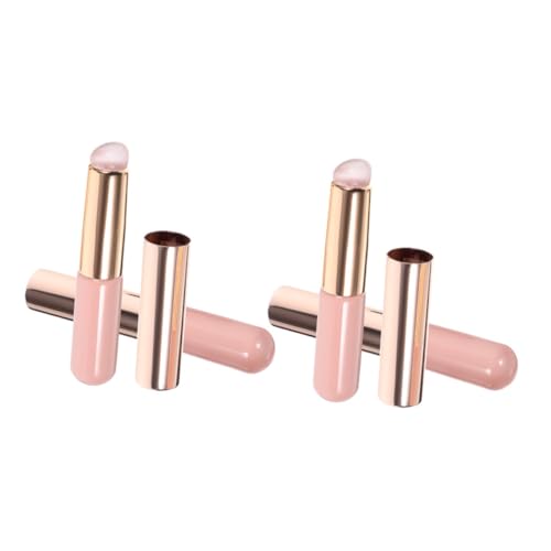 FRCOLOR Silicone Makeup Brush Set 4pcs Lip Brush for Women Lipstick Brush Retractable Lip Applicator for Lip Mask Lip Gloss