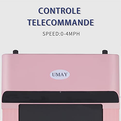 Image of Treadmill, Foldable Treadmill, Home and Office Under Table Treadmill, Low Noise and Sports Applications for Small Spaces (Pink)