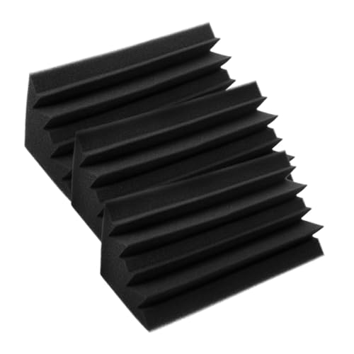 Levemolo 3pcs Bass Trap Panel Acústico de Alta Densidad para Aislamiento Sonoro en Teatros en Casa, KTVs y Estudios, Fácil de Instalar, Esquina, Retardante al Fuego Negro miniatura 6