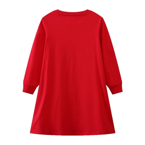 Toddler Girl Fall Dress Toddler Long Sleeve Dress Cotton Girls Christmas Dress Cute Toddler Fall Shirt Playwear Dress2