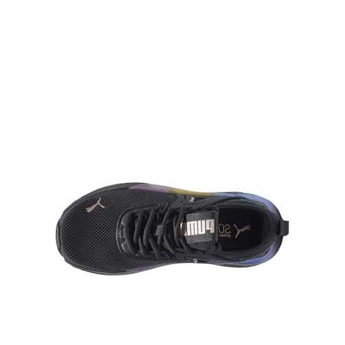 Image of PUMA Kids Girls Pacer 23 Rainbow Road Lace Up Sneakers Shoes Casual - Black
