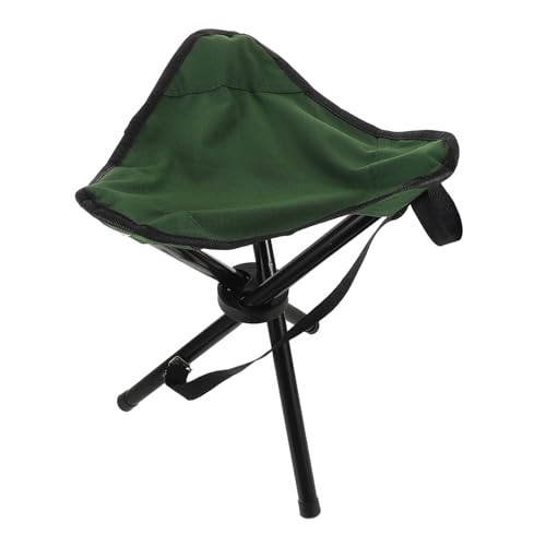 POPETPOP Compact Folding Fishing Stool Heavy Duty Portable Chair for Camping Hiking Gardening Beach UV Water Resistant Collapsible Design for Easy Storage