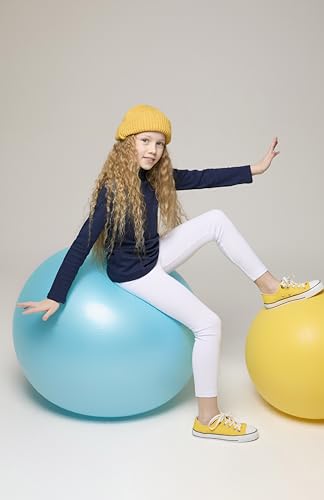 Lilax Girls' Basic Long Sleeve Turtleneck Cotton T-Shirt3