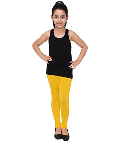Image of Robinbosky Premium Girls Yellow Leggings (9-10 Years,(32) Turmeric)