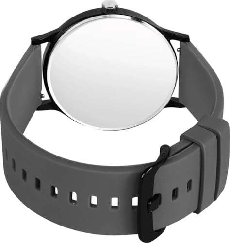 Image of Acnos Black Colour Dial with Softest Silicone Multi Colors Strap Analog Wrist Watch for Men Boys