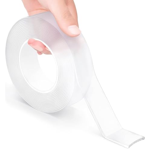 Cinta adhesiva de doble cara resistente, cinta de montaje nano extra grande (3 m x 3 cm), cinta adhesiva transparente multiusos para colgar cuadros, almohadillas adhesivas extraíbles, cinta de póster