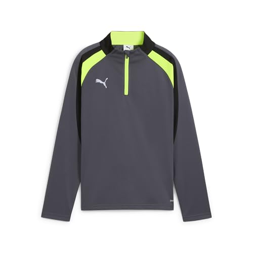Puma Unisex-Kinder IndividualLIGA 1/4 Zip Top Jr T-Shirts, Galactic Gray-Yellow Alert, – Ansicht 1