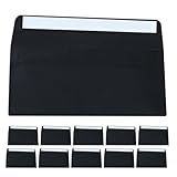 TOGEVAL 20 Stück Selbstklebende Briefumschläge Schwarz Standardgröße Blickdicht Robust Vielseitig für Schecks Bargeld Karten Einladungen und Geschäftsbriefe
