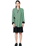 ALKONG DANZAM Women's K-Pop Style Korean Traditional Hanbok Comfortable Pajamas Loungewear Robes and Pants Costume PJS Set -Green/XL