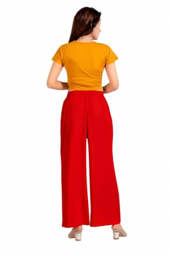 Image of BENKILS Women's Cotton Reyon Regular Fit Palazzo Pants - Available Size - M to 6XL