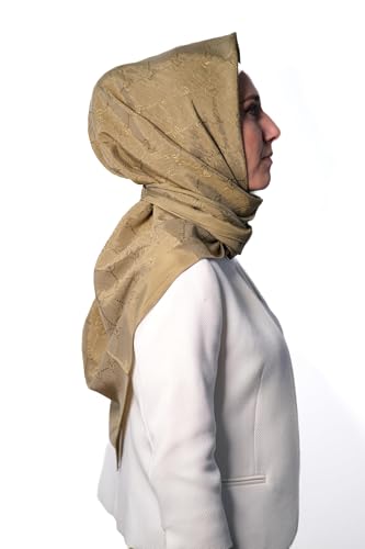 Zhre Koza Silk Hijab Scarf for Women - Satin Head Scarf, Hair Covering, Headscarf for Muslim 35 x 39 Inch2