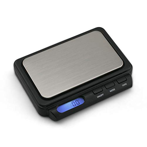 Truweigh ZENITH Digital Mini Scale - 600g x 0.1g - Black - Long Lasting Portable Grams Scale - Kitchen Scale - Food Scale - Postal Scale - Herb Scale - Pocket Scale - Small Scale